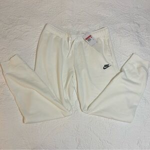 NEW nike white large sweat pants